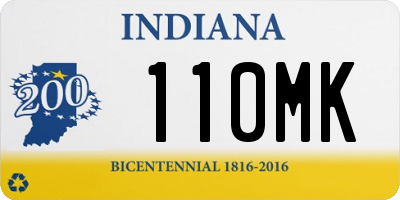 IN license plate 110MK