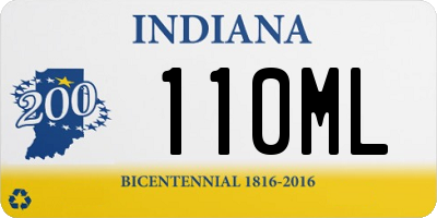 IN license plate 110ML