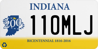 IN license plate 110MLJ