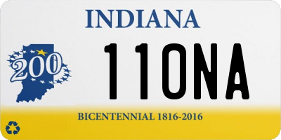 IN license plate 110NA