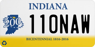 IN license plate 110NAW