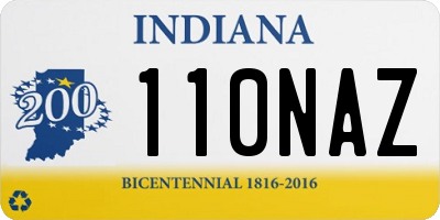 IN license plate 110NAZ
