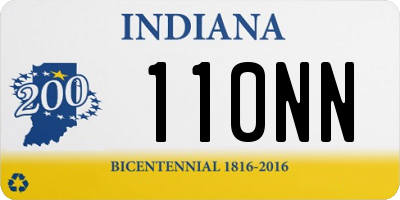 IN license plate 110NN