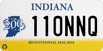 IN license plate 110NNQ