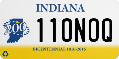 IN license plate 110NOQ
