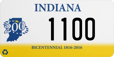 IN license plate 110O