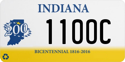 IN license plate 110OC