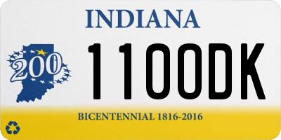 IN license plate 110ODK
