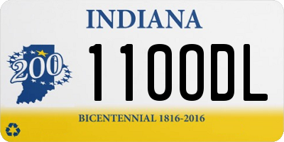 IN license plate 110ODL