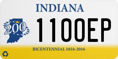 IN license plate 110OEP