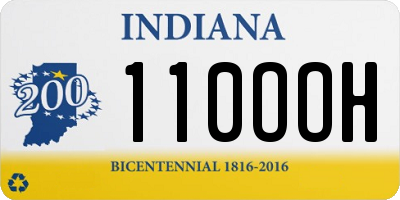 IN license plate 110OOH