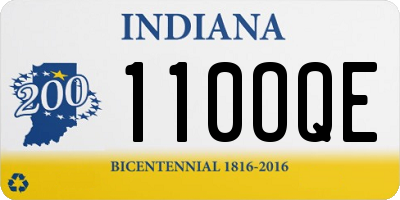IN license plate 110OQE