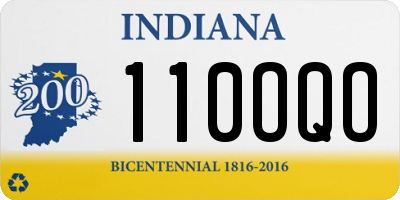 IN license plate 110OQO