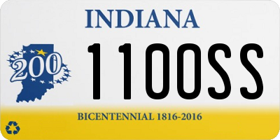 IN license plate 110OSS