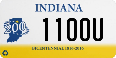 IN license plate 110OU