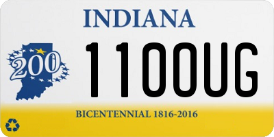IN license plate 110OUG