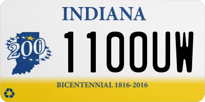 IN license plate 110OUW
