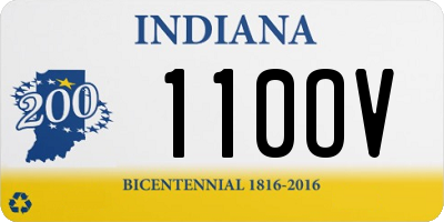 IN license plate 110OV