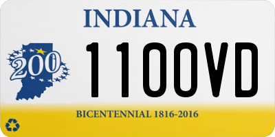 IN license plate 110OVD