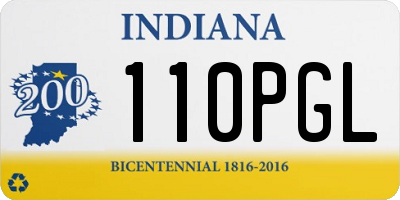 IN license plate 110PGL