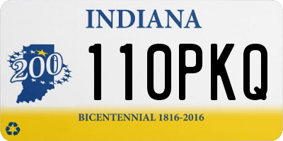 IN license plate 110PKQ