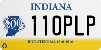 IN license plate 110PLP