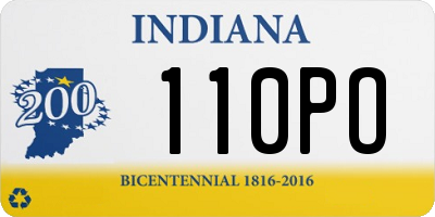 IN license plate 110PO