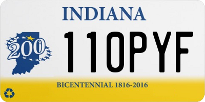 IN license plate 110PYF