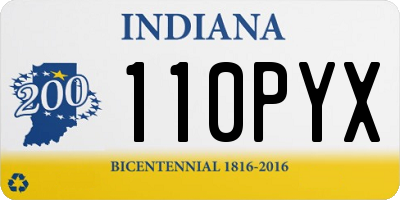 IN license plate 110PYX