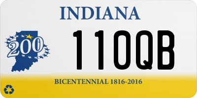 IN license plate 110QB