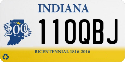 IN license plate 110QBJ