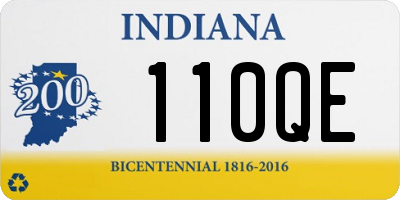 IN license plate 110QE