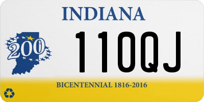 IN license plate 110QJ