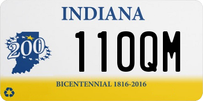 IN license plate 110QM