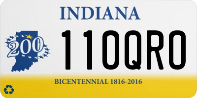 IN license plate 110QRO