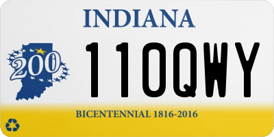 IN license plate 110QWY