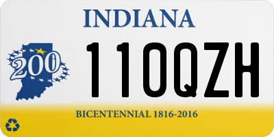 IN license plate 110QZH