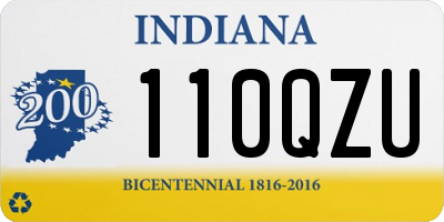 IN license plate 110QZU