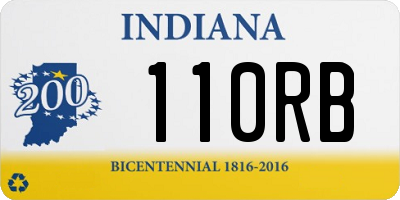 IN license plate 110RB