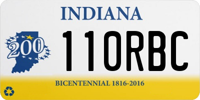 IN license plate 110RBC