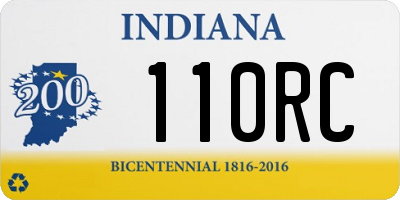 IN license plate 110RC