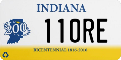 IN license plate 110RE