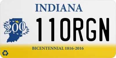 IN license plate 110RGN