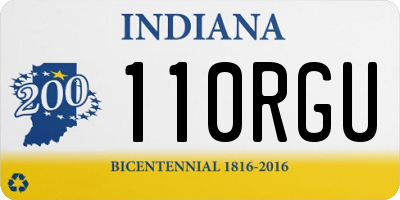 IN license plate 110RGU