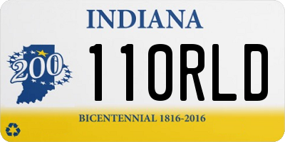IN license plate 110RLD