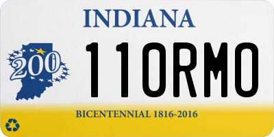 IN license plate 110RMO