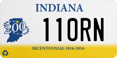 IN license plate 110RN