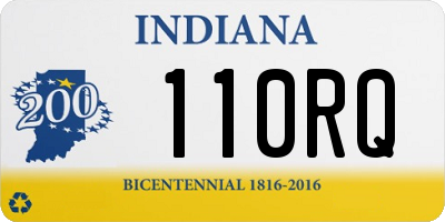 IN license plate 110RQ