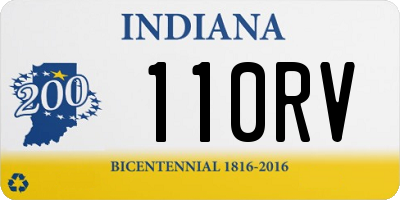 IN license plate 110RV