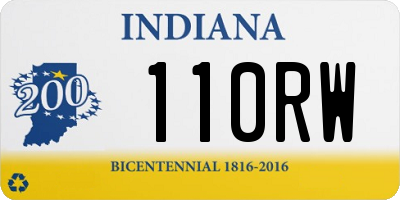 IN license plate 110RW